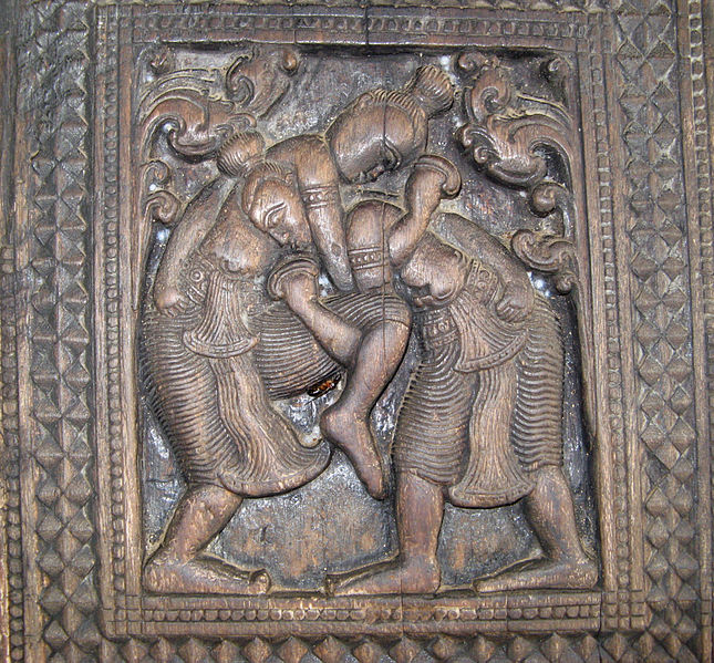 wooden carvings of embekke devalaya