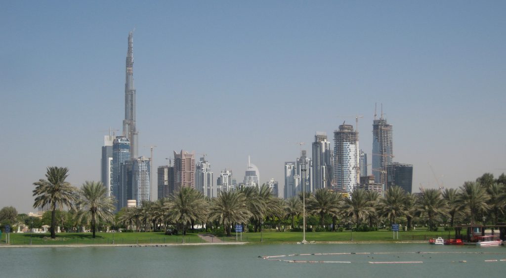 Safa Park Dubai | Image Credit: By Robert Luxemburg (Own work) [Public domain], <a href="https://commons.wikimedia.org/wiki/File%3ADowntown_Burj_Dubai_and_Business_Bay%2C_seen_from_Safa_Park.jpg">via Wikimedia Commons</a>