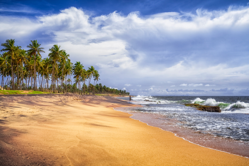 Palm fringed golden beach of Negombo |