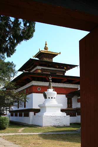 Kyichu Lhakhang Temple | Image Credit - Dana + LeRoy, CC BY-SA 2.0 via Wikipedia Commons
