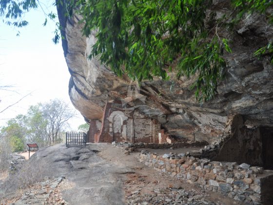 idurangala Rock with ancient forest monastery in Sigiriya