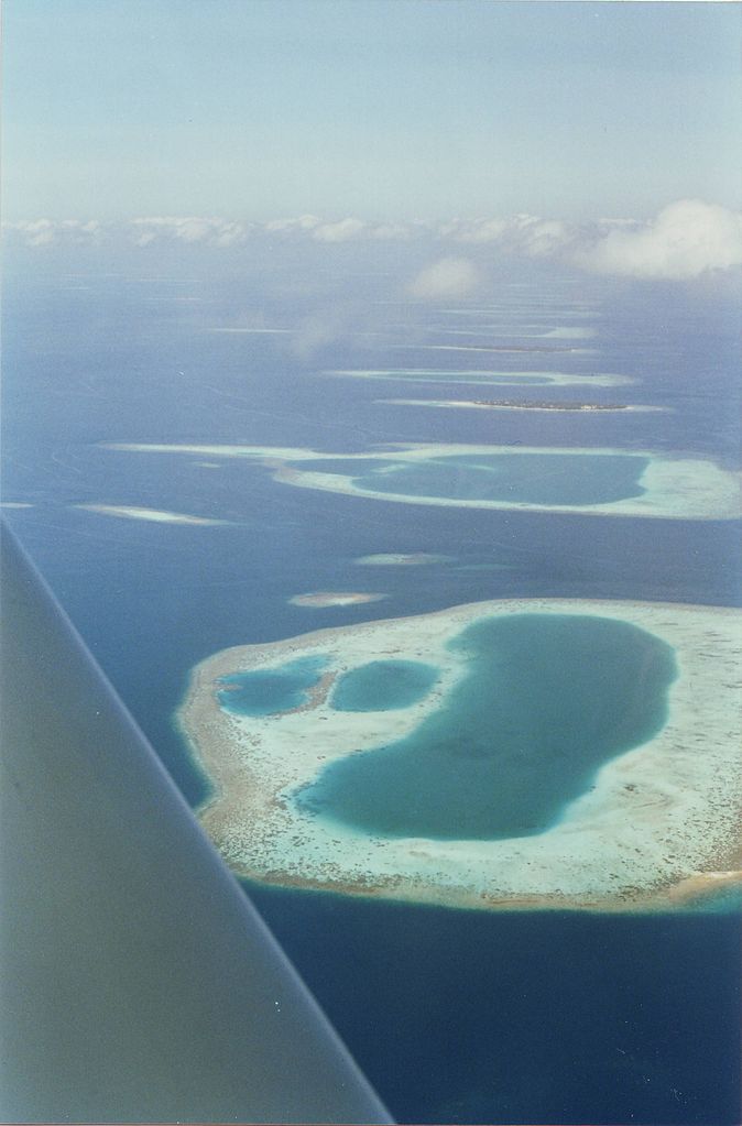 Maldives | Image Courtesy: anonymous, Maldives-Atholls from plan , CC BY-SA 3.0